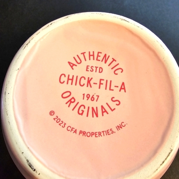 Chick-Fil-A Pink and Red Ceramic Mug with Cozy Design - Picture 5 of 6